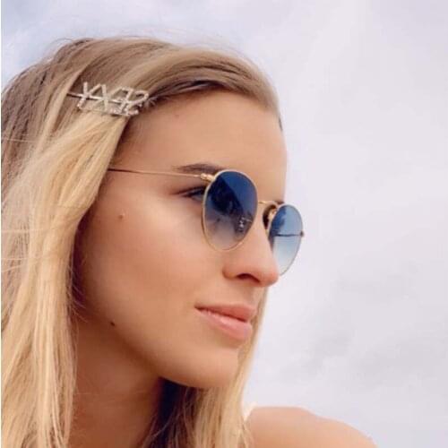 Crystal Hair Pins Unique Letter Hair Pin for Women Kid Girls Wedding Prom Gift Bobby Hair Clip Barrette Hair Accessories