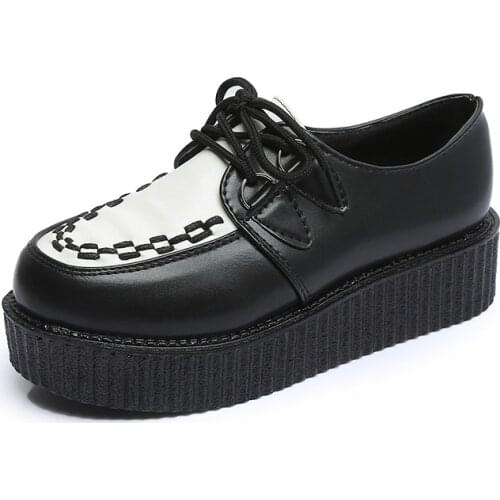 Creepers Women Shoes 2019 Women Flats Shoes Woman Platform Espadrilles New Female Suede Lace Up Comfort Ladies Shoes Plus Size