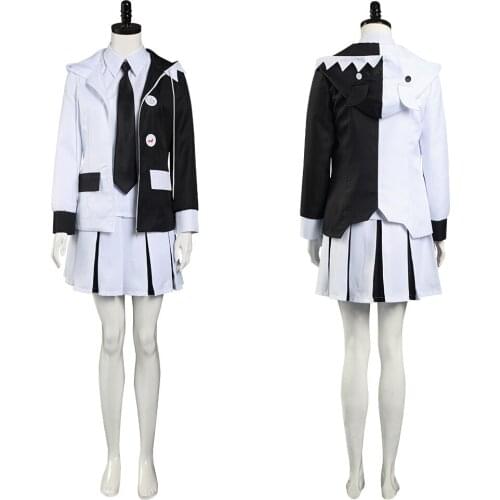 Danganronpa Monokuma Cosplay Costume Shirt Skirt Uniform Outfits Halloween Carnival Suit