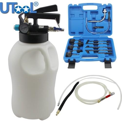 10L Pneumatic Transmission Oil Filling Tool Fluid Extractor Dispenser Refill Pump Tool Kit With 13pcs ATF Adaptor