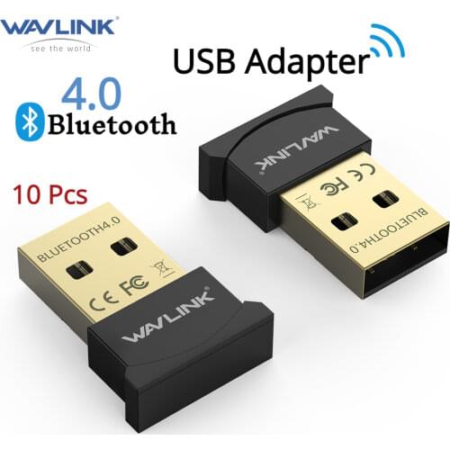10pcs/set Mini Wireless USB Bluetooth 4.0 CSR4.0 Adapter Dongle Nano Wavlink Portable for PC Laptop Tablet Win 10 XP Vista 7 8