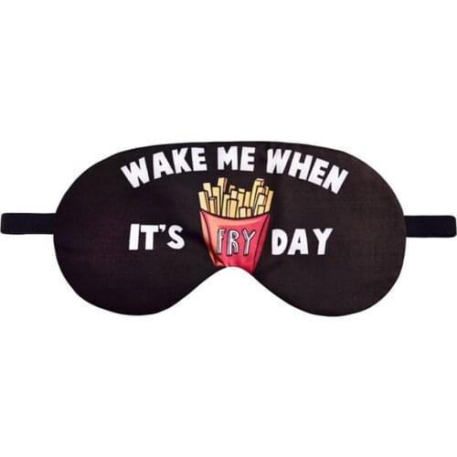 3D Eye Mask Creative Wake Me When Its Friday Sleeping Mask Eyeshade Breathable Blindfold Headband Eyepatch Night Mask For Rest