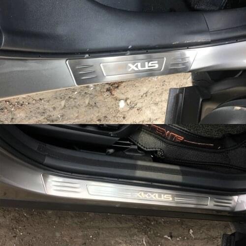 4 Pcs Stainless Steel Car Outer Door Sill Scuff Trim Welcome Panel Cover Sticker For Lexus UX200 UX250h UX260h 2019 2020 2021