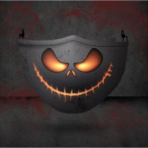 Half Face Scare Mask for Halloween Cosplay Props Scary Mouth Cover Halloween Festival Party Supplies 5 pack MC889