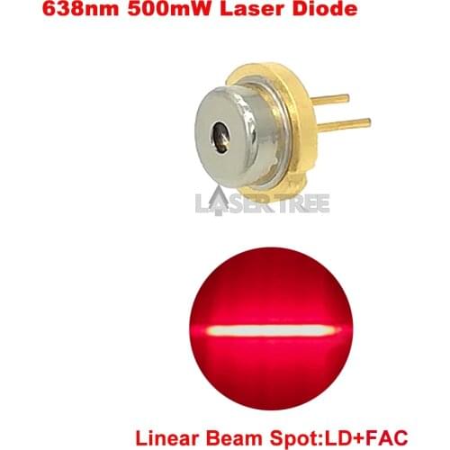 638nm 500mW, high power red laser diode,with FAC, compressed spot technology, linear beam spot