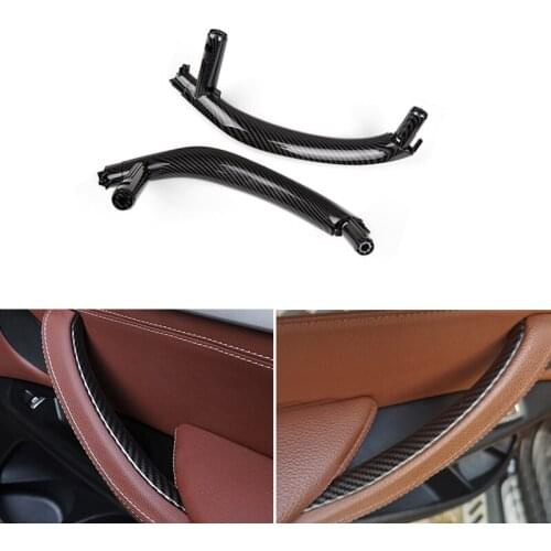 Car Styling Carbon Texture Insert Doors Guard Door Handle Pull Cover For BMW X5 F15 2014 2015 2016 2017 For X6 F16 2015 - 2018