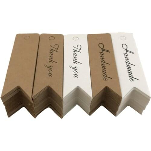100pcs Handmade Tags DIY Candle Soap Aromatherapy Plaster Gift Tags Kraft Labels