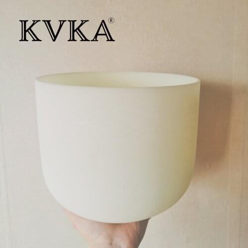 Sapphire Gemstone Fusion C Note Root Chakra Frosted Quartz Crystal Singing Bowl 8 inch C5+9