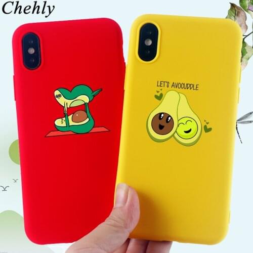 Avocado Phone Case for IPhone 6s 7 8 11 12 Mini Plus Pro X XS MAX XR SE Funny Cases Soft Silicone Fitted Back Covers Accessories