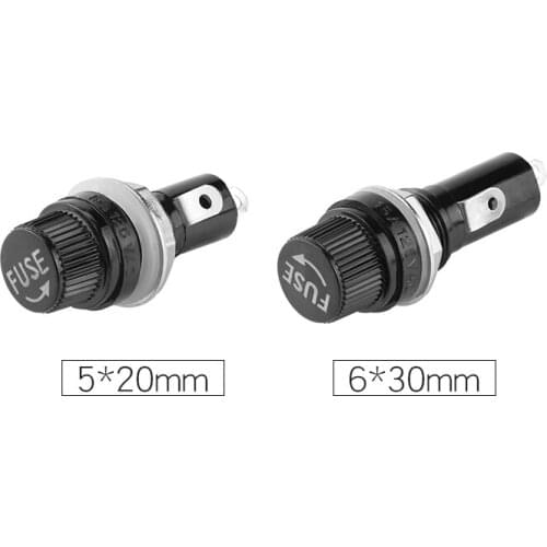 Hot sale 20PCS/LOT 5X20 fuseholders 5X20 insurance tube socket fuse holder for 5*20 insurance Panel Mount Fuse Holder