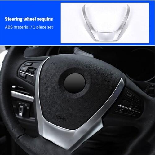 For BMW X5 F15 2014-2018 ABS chrome Steering wheel sequin 1pc