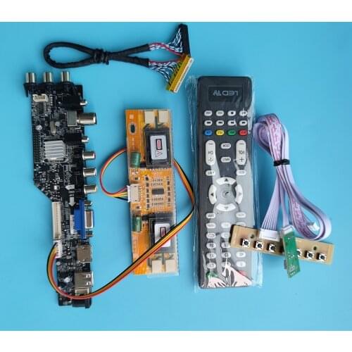 For LTM220M2-L01 1680x1050 LCD AV DVB-T DVB-T2 digital 4 CCFL panel remote HDMI-compatible USB VGA TV controller board driver