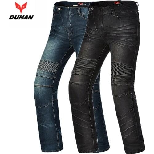 Free shipping 1pcs DUHAN Motorcycle Biker Haley Denim Pants Vintage Protection Pad Trousers