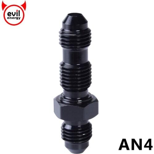Evil energy AN4 Anoized Aluminum Oil Fuel Fitting Fuel Adapter Flare Straight Bulkhead Oil Adaptors Blue Red Black