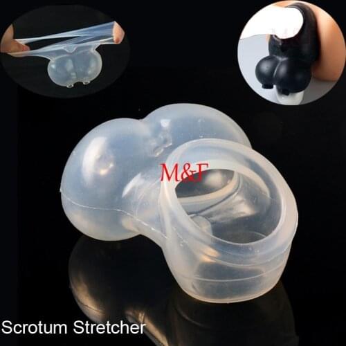 Fetish Scrotum Bondage Restraint Ball Stretcher Penis Sleeve Cock Dildo Rings Chastity Belt Adult Games Sex Toys for Men