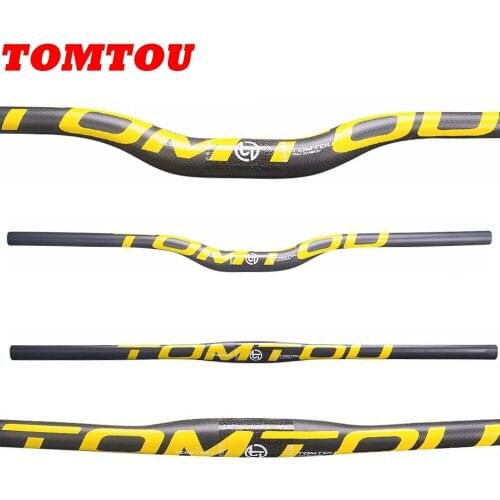 TOMTOU Black Matte Full UD Carbon Fibre Bike Flat / Rise Handlebar Bicycle Mountain Handlebar Stem 31.8mm - TM4T83