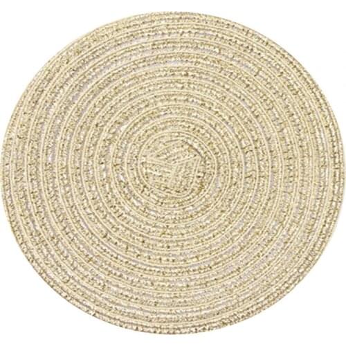 Hot Sale 60% Table Insulation Pad Woven Anti Slip Round Cotton Yarn Table Insulation Pad Nordic Cup Coasters Tableware for Home