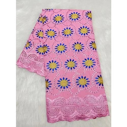 100% Cotton Dubai Fabrics Soft Swiss Voile Lace In Switzerland African Lace Fabric 2021 High Quality Dry Lace For Party 5yards