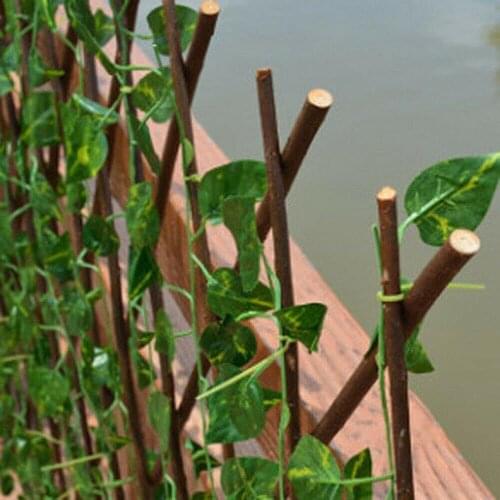 Artificial Faux Green Leaves Hedge Home Fence Vine for Household Garden Decor
