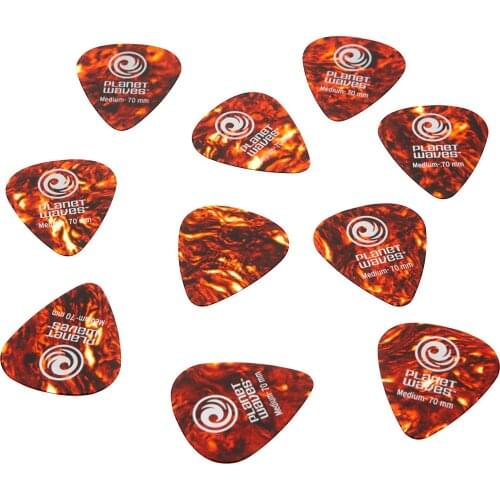 D'Addario Planet Waves Classic Celluloid Guitar Picks - Shell Color, Sell by 1 Piece