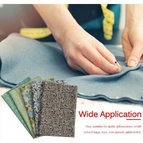 5PCS Fabric Cloth Squares DIY Assorted Pattern Floral Printed Patchwork Cotton Fabric Cloth Crafts Bundle Sewing Quilting