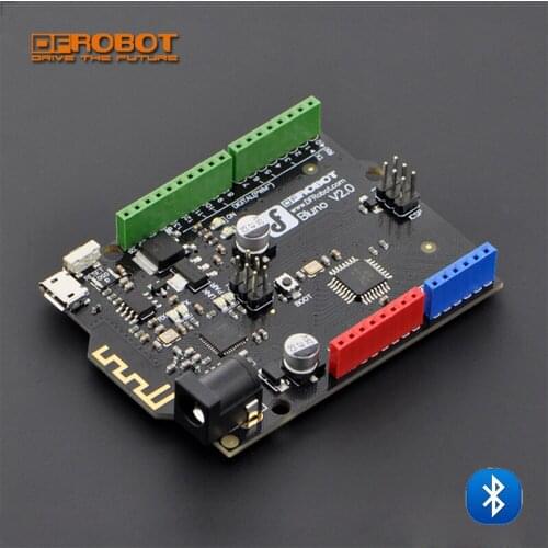 DFRobot Genuine Bluno Micro controller Board, Atmega328 BLE TI CC2540 chip integrated Bluetooth 4.0 Compatible with Arduino Uno