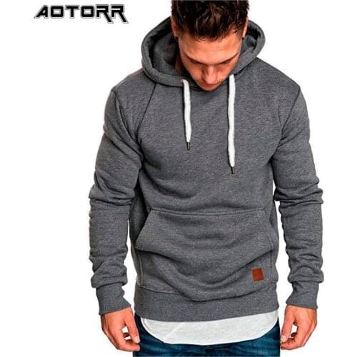 Large Size Solid Color Fashion Mens Hoodie Casual Sweatshirt Spring Warm Fleece Hoodies Men Multicolor Versatile Pullover 5XL