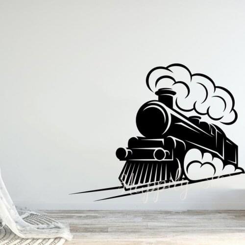 Train Wall Decal Nursery Decor Vinyl Railroad Track Stickers Mural Railway Locomotive Decals Little Boy Bedroom Decoration P502