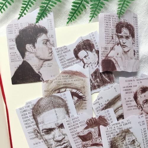 15PCS Sketch character Stickers Crafts And Scrapbooking stickers book Student label Decorative sticker DIY Stationery