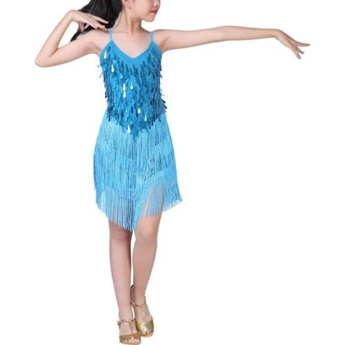 Girls Latin Dance Clothes Tango Dancing Children Girls Fairy Dresses Costume Girls Dancewear Clothes