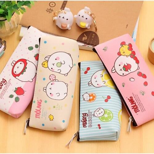 Sweet Cartoon Potato Malong Rabbit PU Pencil Bags/Students' gift Storage/Multifunction clean up bags/office school supplies