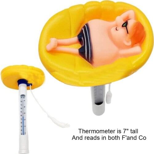 Practical Swimming Pool Floating Thermometer Cartoons Multi-functional Durable Spa Hot Tub Ponds Temperature Measuring Meter