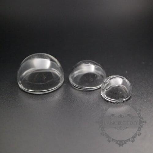 15/20/25mm diameter transparent glass dome cover cabochon DIY settings supplies findings 4110148