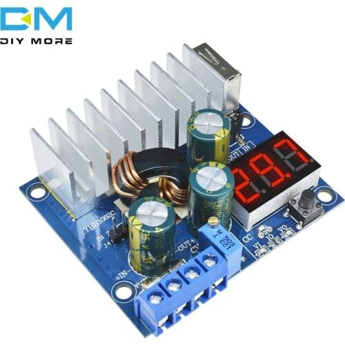 DC-DC Converter Adjustable Step Up Module Power Supply Board 3V~35V 6A USB Voltmeter Non-Isolated Diy Kit Electronic PCB Board