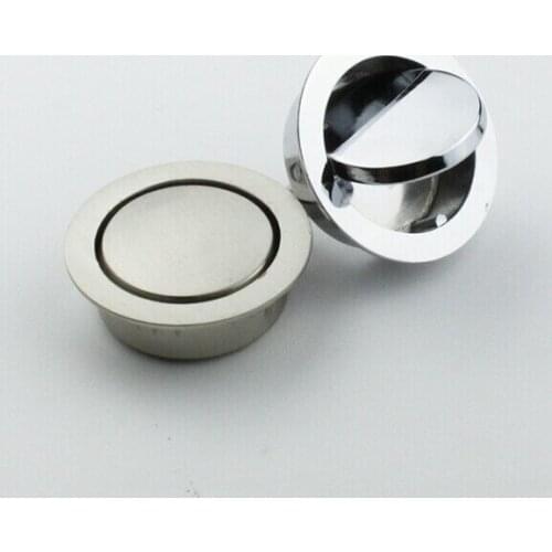 43mm flush handles Bright Chrome drawer cabinet pulls stain nickel furmiture Flush handle pulls knobs shiny silver flush pulls