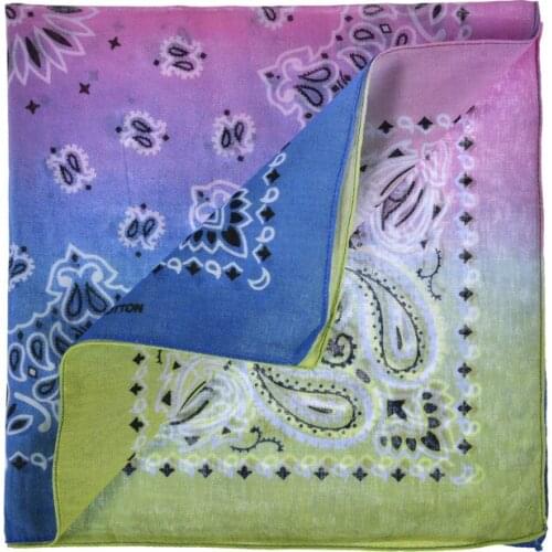 Women Tie Dyed Motorcycle Towel Scarf Outdoor Riding Square Cashew Flower Ever-changing Hip-hop Headscarf