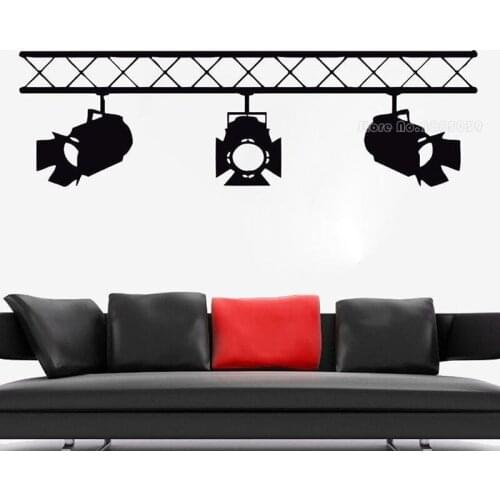 Movie Studio Cinema Lights Vinyl Wall Decal Home Theater Movie Removable Wall Stickers Bedroom Art Wallpaper Decoration LL2170