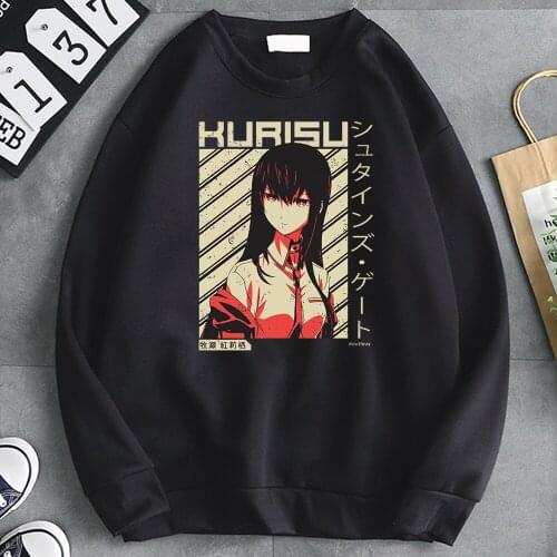 Japanese Anime Girls Print Sweatshirts O Neck Loose Pocket Hoodies Man Loose Streetwear Harajuku Fashion Vintage Men Clothing