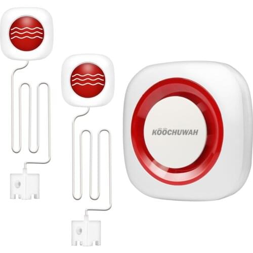 KOOCHUWAH Smart House GSM Flood Sensor SMS Alert Water Leak Sensor Kit Auto Call Wireless Water Leak Detector Alarm Promotion