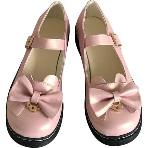 Harujuku Jk Uniform Shoe Feminine Student Cosplay Sweet Girl Female Kawaii Tea Party Low Heel Japanese Cute Anime Lolita Shoes