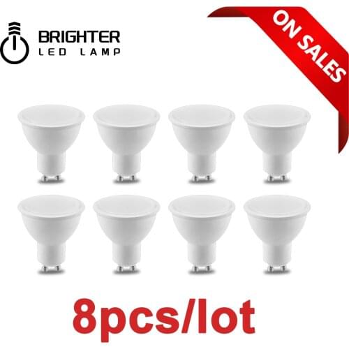 On sale!8Pcs/Lot Hot Size LED Spotlight GU10 5W Lighting Bulb 220V-240V Indoor Lighting 3000k/6000k Home Decoration Bombillas