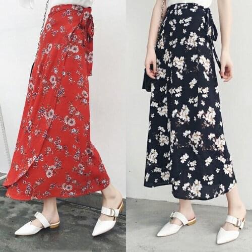 High Quality Ladies Skirt Summer Women Floral Skirts Breathable One-Piece Lacing Skirts Holiday Long Loose Beach Skirt Sun-Proof