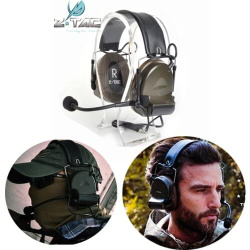 Z-Tac Softair Tactical headset Comtac II 6.0 Headset Noise Canceling Headphone Hunting airsoft EarphoneZ041-NEW