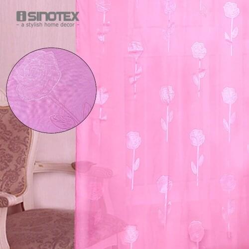 1PCS/Lot 140x240cm Window Screening Curtain Rose Flowers Curtains For Living Room Bedroom Floral Purdah Home Decor Drap Cortina