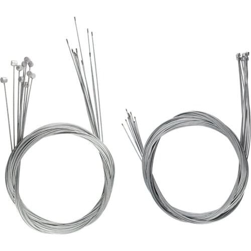 10pcs 2M MTB Bicycle Brake Line Bicycle Speed Line Fixed Gear Shifter Gear Brake Cable Sets Core Inner Wire for MTB Road Bikes