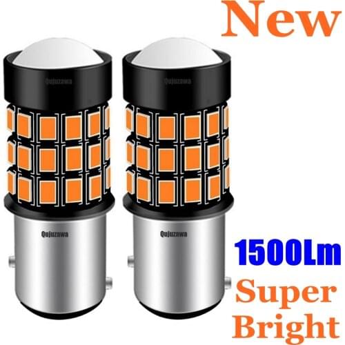 2PCS New 1157 P21/5W BAY15D Super Bright 1500LM LED Car Tail Brake Bulb Turn Signal Auto Daytime Running Light Rear Fog Lamps