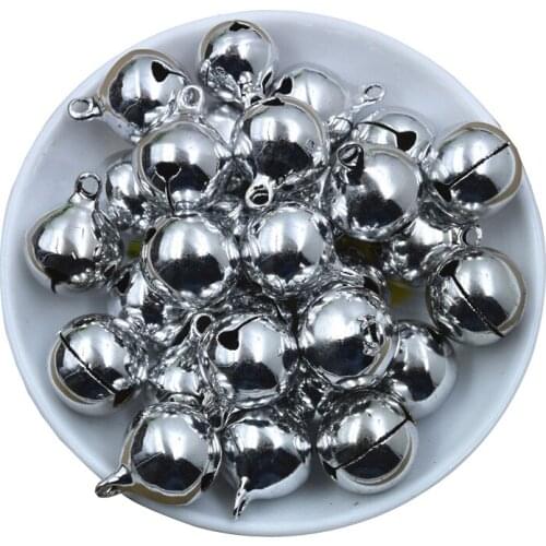 25-100Pcs Silver Small Round Copper Jingle Bells For Festival Party Decoration/Christmas Tree Decoration/DIY Crafts Accessories