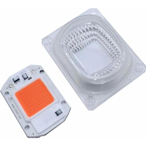 5sets 50w/20w/30w LED full spectrum plant grow light COB bead AC220V 110V Floodlight Lamp chips 380-840nm lens free shiping