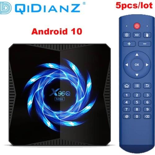 5pcs/lot Android 10 X96Q MAX Allwinner H616 4K Media Player 2.4G/5G WiFi Smart Set Top Box x96q Smart TV