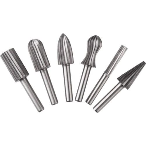 6PC woodworking rotary file, electric drill is made by DIY root carving, six-piece set